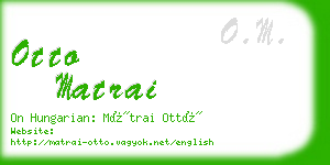 otto matrai business card